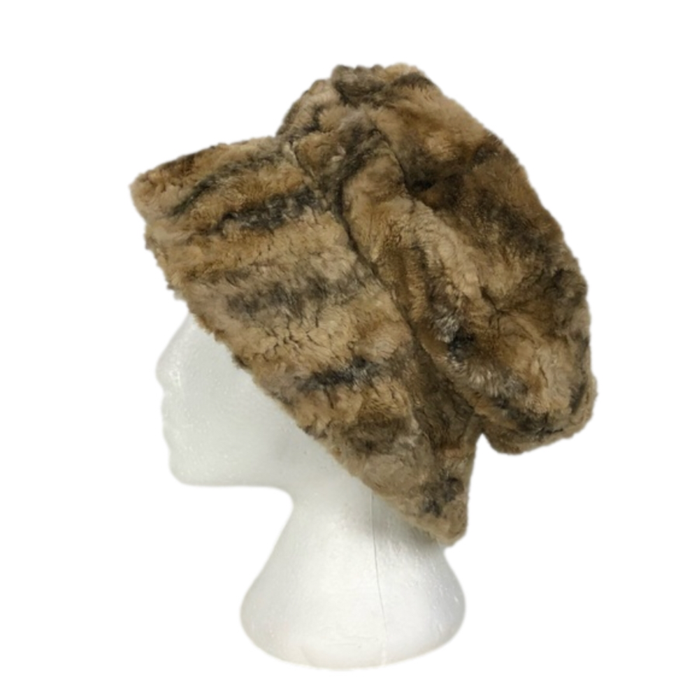 Faux-fur bucket hat